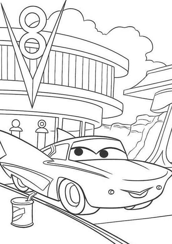 Plansa de colorat cu Cars pixar 167 76